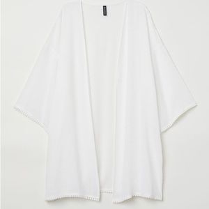 NWT H&M White Crinkled Kimono